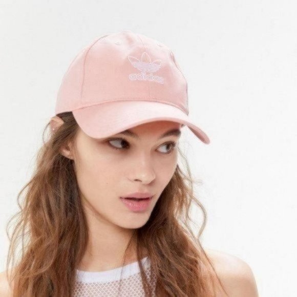 adidas Accessories - Adidas Originals Relaxed Outline Baseball Hat Coral Pink Women New